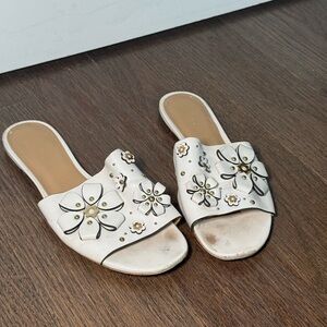 Michael Kors Floral White Women's Slide Sandals